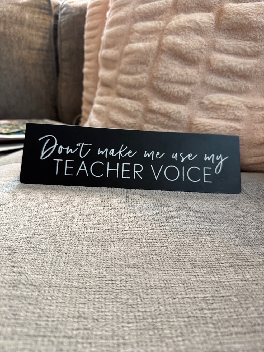 Black Metal Sign for Teachers